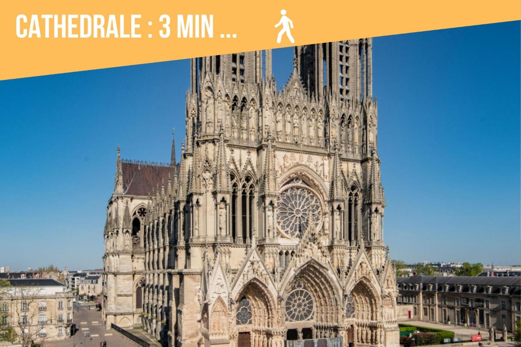 Apartament So Guest- Pepite De Charme Proche Cathedrale, Climatisation Parking Reims Zewnętrze zdjęcie